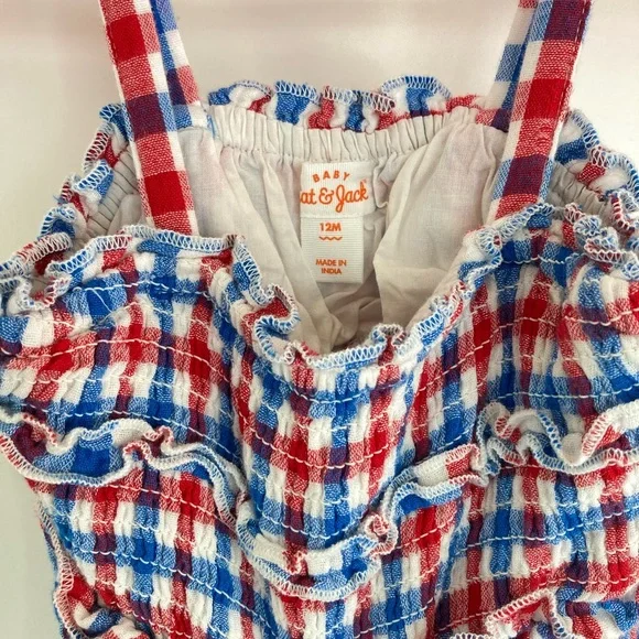 Cat & Jack Red and Blue Checkered Dress - Picture 2 of 4